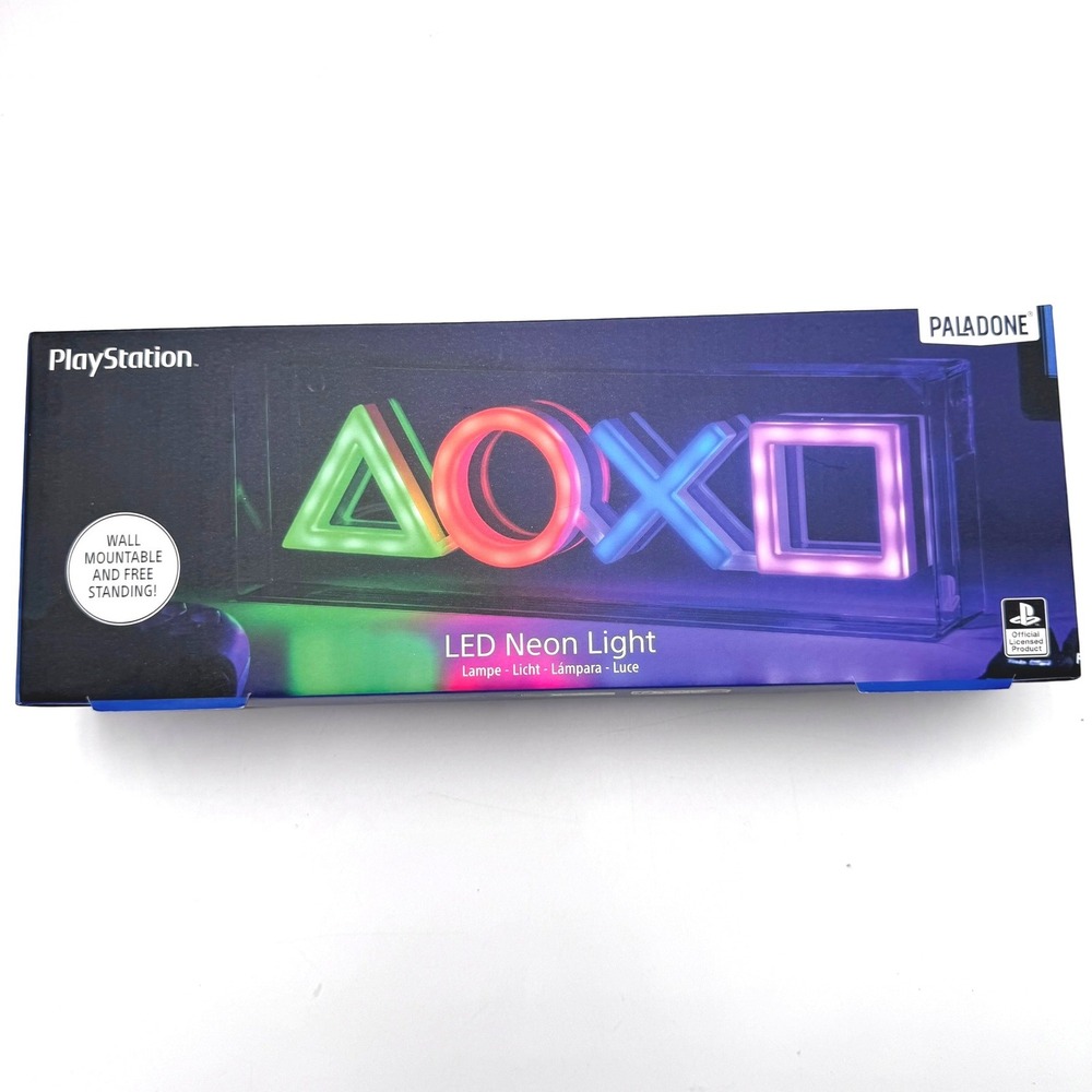 PLAYSTATION NEW LED Neon Light Paladone USB Powered Wall Mountable Gaming Sign